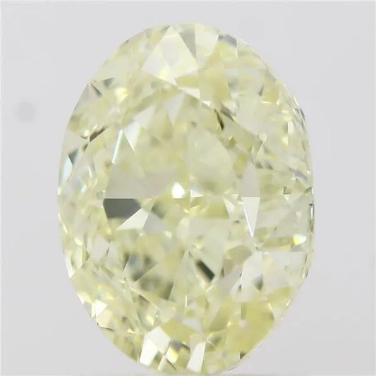 1.51ct Oval Natural Diamond (Colour Fancy Light Yellow, Clarity IF, GIA Certified)