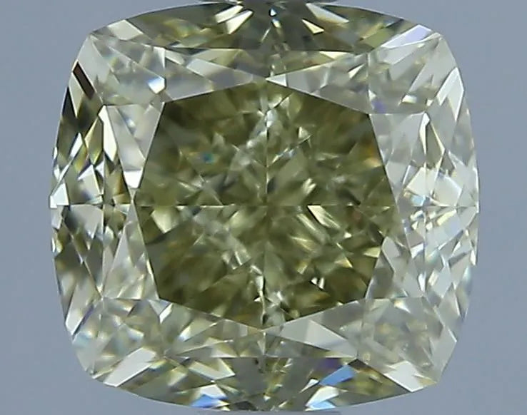 1.52ct Cushion brilliant Natural Diamond (Colour Fancy Dark Yellow, Clarity VS1, GIA Certified)