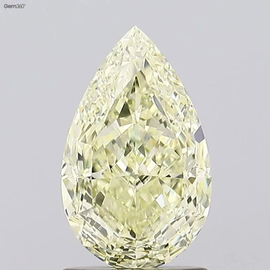 1.52ct Pear Natural Diamond (Colour Yellow, Clarity VVS1, GIA Certified)