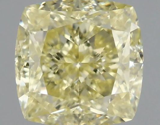 1.53ct Cushion brilliant Natural Diamond (Colour Fancy Light Yellow, Clarity IF, GIA Certified)