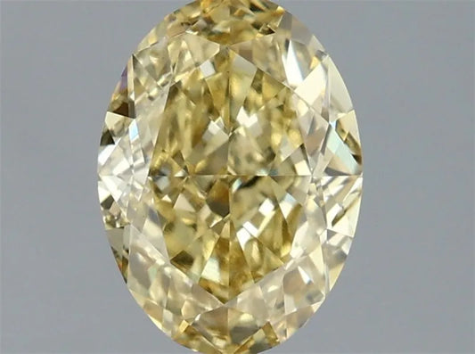 1.54ct Oval Lab Grown Diamond (Colour Fancy Intense Yellow, Clarity VVS2, IGI Certified)