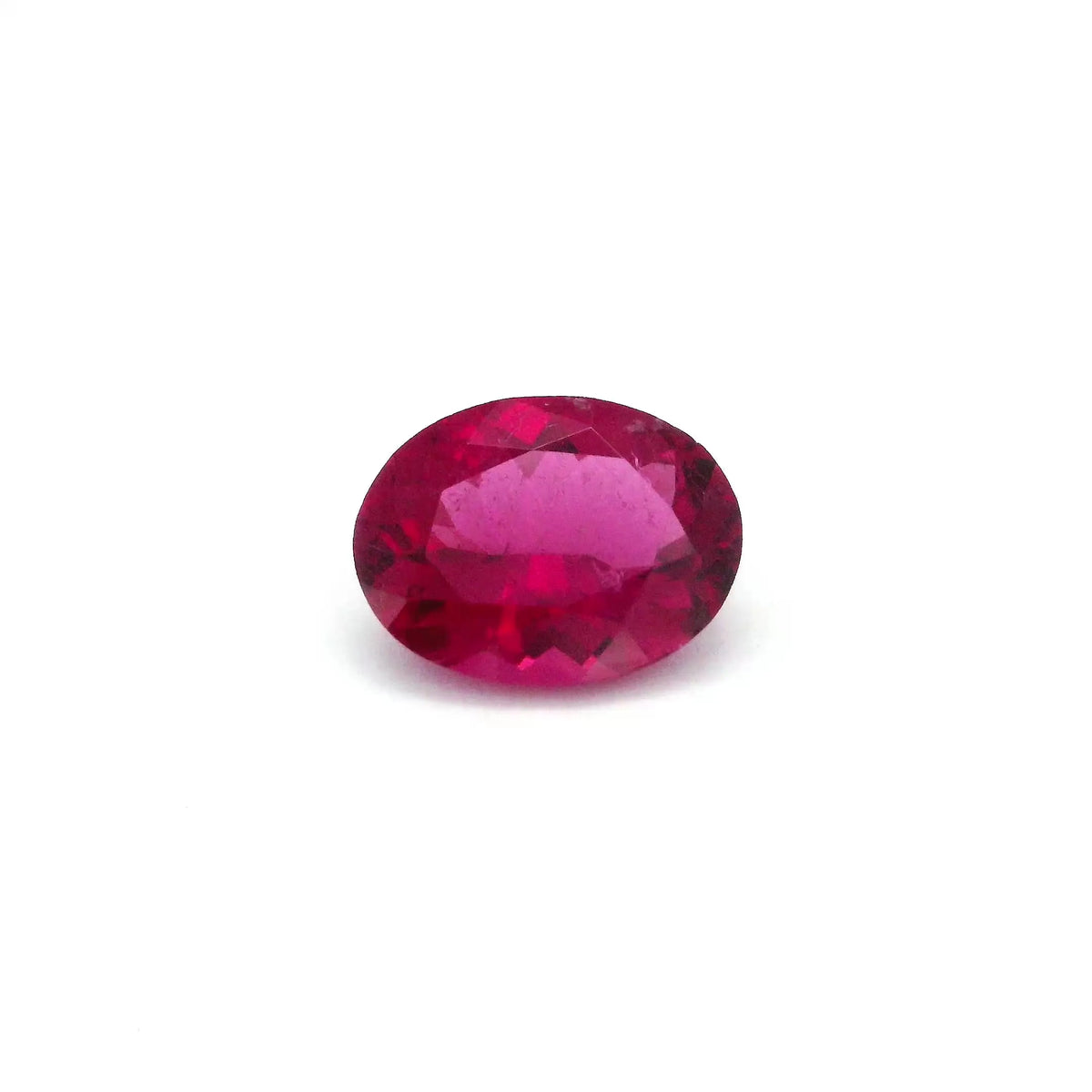 1.58ct Oval Natural Tourmaline (Colour Red, Clarity Slightly Included, Cut Faceted)