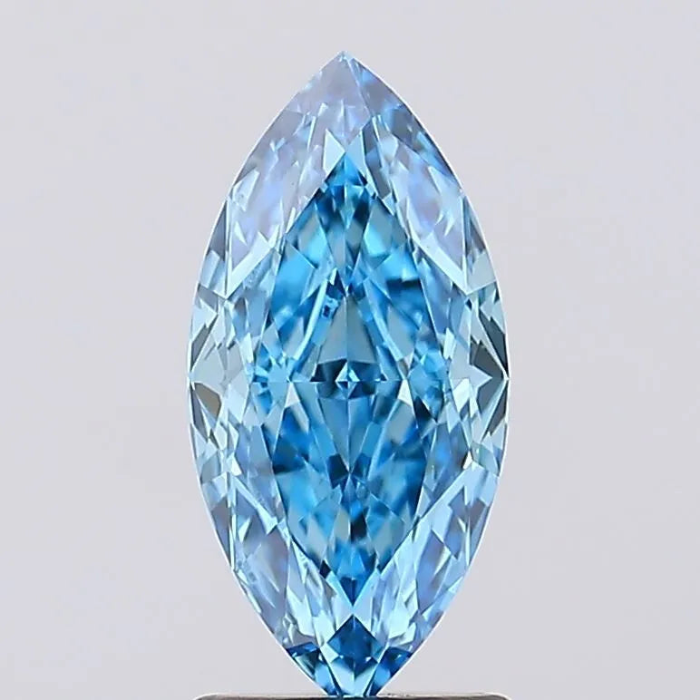 1.59ct Marquise Lab Grown Diamond (Colour Fancy Vivid Blue, Clarity VVS2, IGI Certified)
