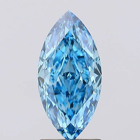 1.59ct Marquise Lab Grown Diamond (Colour Fancy Vivid Blue, Clarity VVS2, IGI Certified)