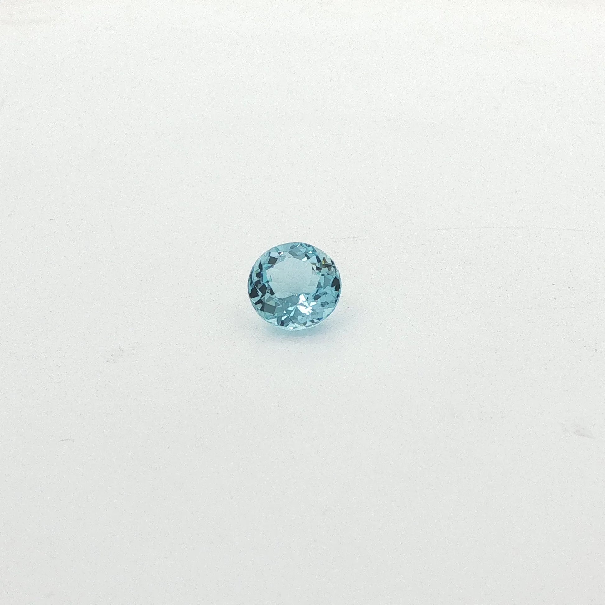 1.60ct Round Natural Aquamarine (Colour Blue, Clarity Eye Clean, Cut Faceted)
