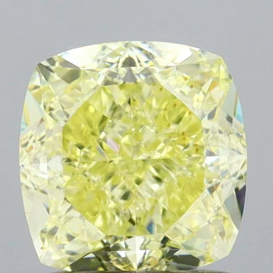 1.63ct Cushion brilliant Natural Diamond (Colour Fancy Light Yellow, Clarity VS1, GIA Certified)