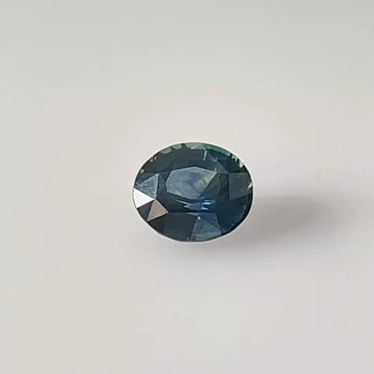 1.67ct Oval Natural Sapphire (Colour Teal, Clarity Eye Clean, Cut Faceted)