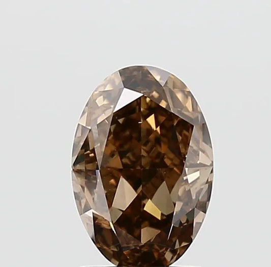 1.70ct Oval Natural Diamond (Colour Fancy Dark Brown, Clarity VS2, GIA Certified)