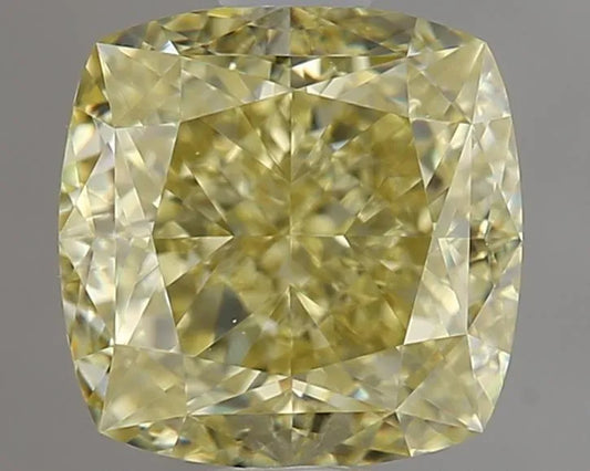 1.71ct Cushion brilliant Natural Diamond (Colour Fancy Yellow, Clarity VVS2, GIA Certified)