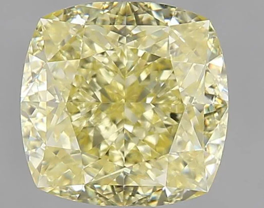 1.71ct Cushion brilliant Natural Diamond (Colour Fancy Yellow, Clarity VVS2, GIA Certified)