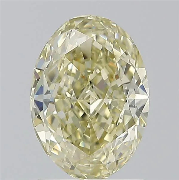 1.72ct Oval Natural Diamond (Colour Fancy Light Yellow, Clarity VS1, GIA Certified)