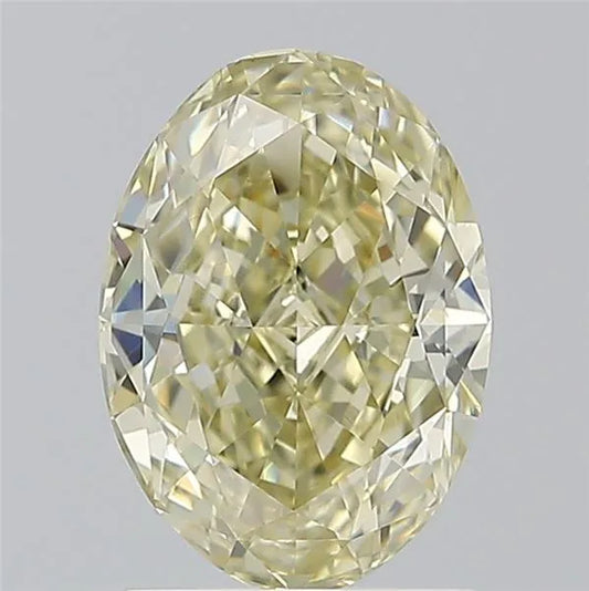 1.72ct Oval Natural Diamond (Colour Fancy Light Yellow, Clarity VS1, GIA Certified)