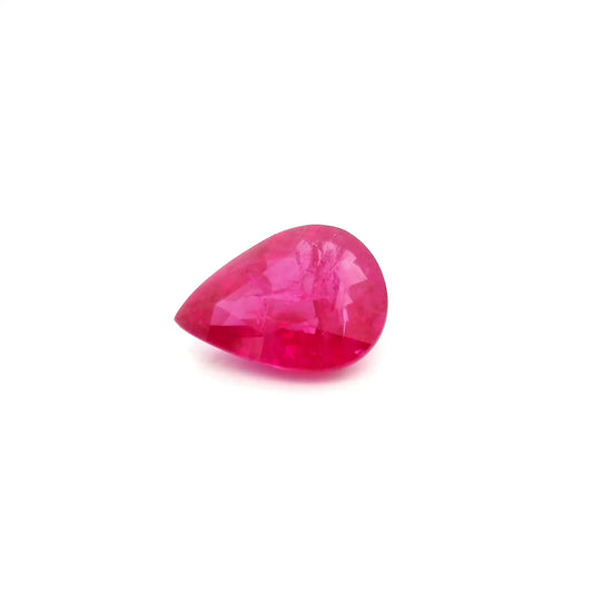 1.80ct Pear Natural Ruby (Colour Red, Clarity Slightly Included, Cut Faceted)
