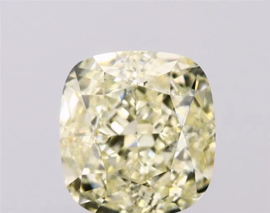 0.70ct Cushion brilliant Natural Diamond (Colour Fancy Light Yellow, Clarity VVS2, Cut VG, GIA Certified)