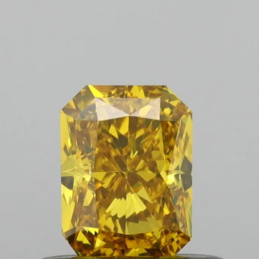 0.52ct Radiant Natural Diamond (Colour Fancy Intense Brownish Yellow, Clarity VVS2, Cut VG, IGI Certified)