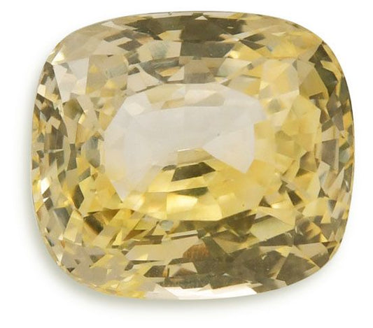 11.50ct Cushion Natural Sapphire (Colour Yellow, Clarity Eye Clean, Cut Faceted)