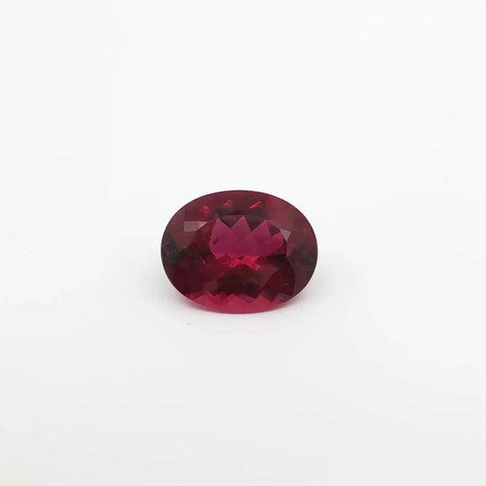 11.65ct Oval Natural Tourmaline (Colour Red, Clarity Eye Clean, Cut Faceted)