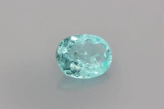 1.37ct Oval Natural Tourmaline (Colour Blue, Clarity Slightly Included, Cut Faceted)