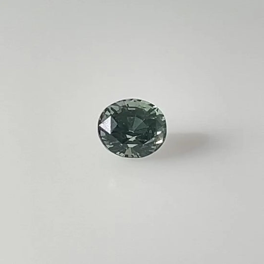 1.26ct Oval Natural Sapphire (Colour Green, Clarity Eye Clean, Cut Faceted)