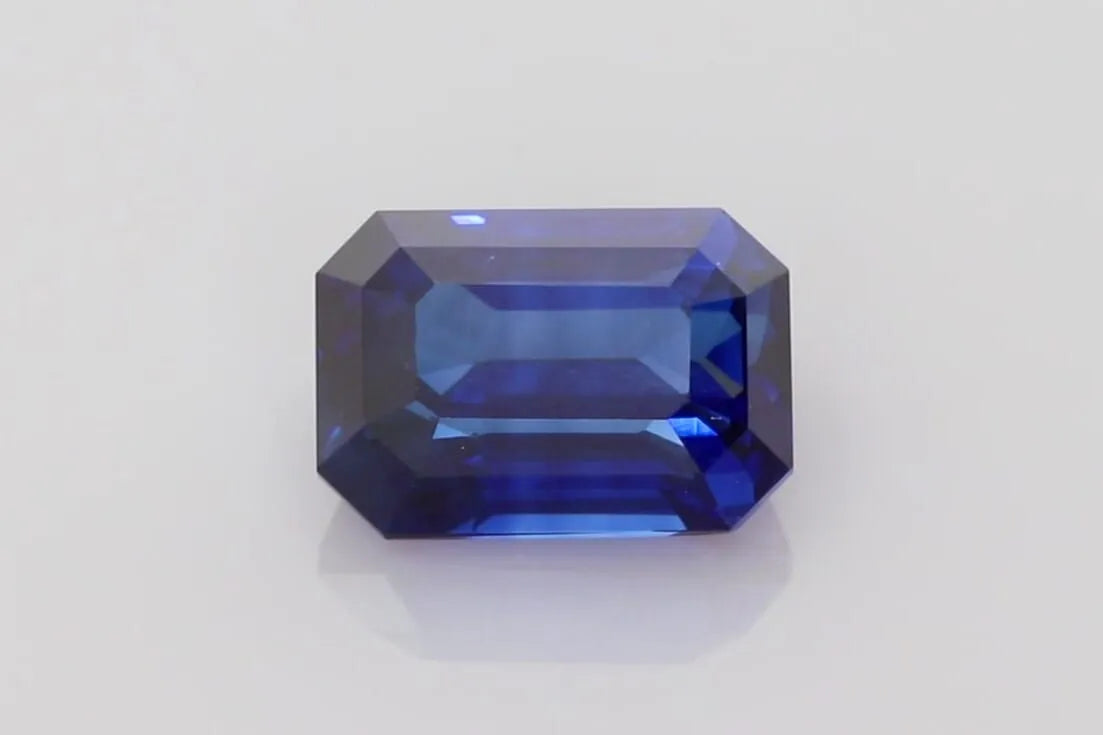 7.02ct Emerald Natural Sapphire (Colour Blue, Clarity Slightly Included, Cut Faceted)