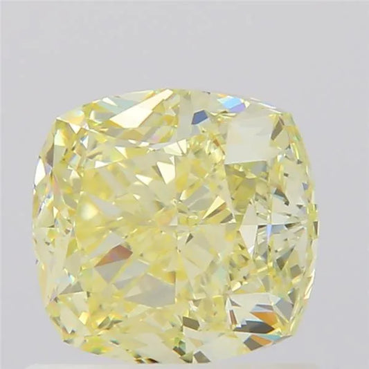 1.01ct Cushion modified Natural Diamond (Colour Fancy Light Yellow, Clarity VVS2, GIA Certified)
