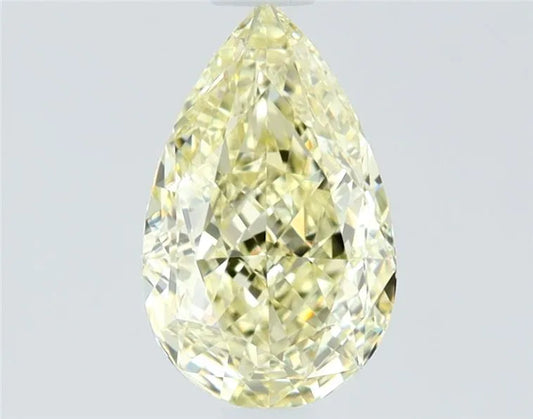 0.81ct Pear Natural Diamond (Colour Fancy Light Yellow, Clarity IF, Cut EX, GIA Certified)