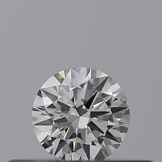 0.18ct Round Natural Diamond (Colour D, Clarity FL, Cut EX, GIA Certified)