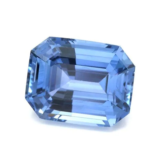 2.76ct Emerald Natural Sapphire (Colour Blue, Clarity Eye Clean, Cut Faceted)