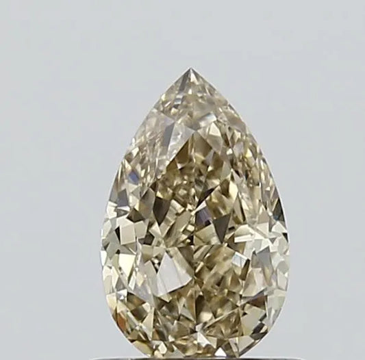 0.71ct Pear Natural Diamond (Colour Fancy Light, Clarity VS1, GIA Certified)