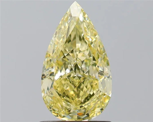 1.29ct Pear Natural Diamond (Colour Fancy Yellow, Clarity VVS1, GIA Certified)