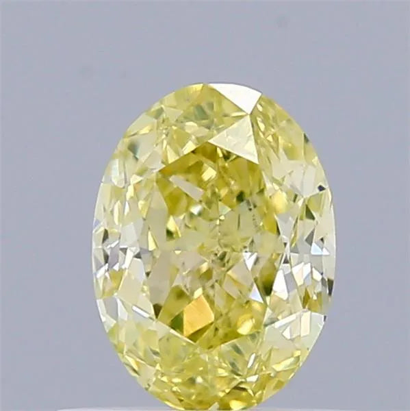 0.71ct Oval Natural Diamond (Colour Fancy Yellow, Clarity VVS1, GIA Certified)