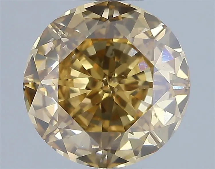 2.02ct Round Natural Diamond (Colour Fancy Deep Yellow, Clarity VS2, Cut VG, GIA Certified)
