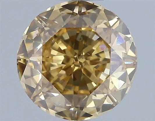 2.02ct Round Natural Diamond (Colour Fancy Deep Yellow, Clarity VS2, Cut VG, GIA Certified)