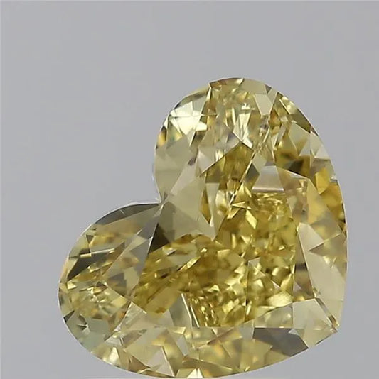 2.00ct Heart Natural Diamond (Colour Fancy Deep Yellow, Clarity VS2, GIA Certified)