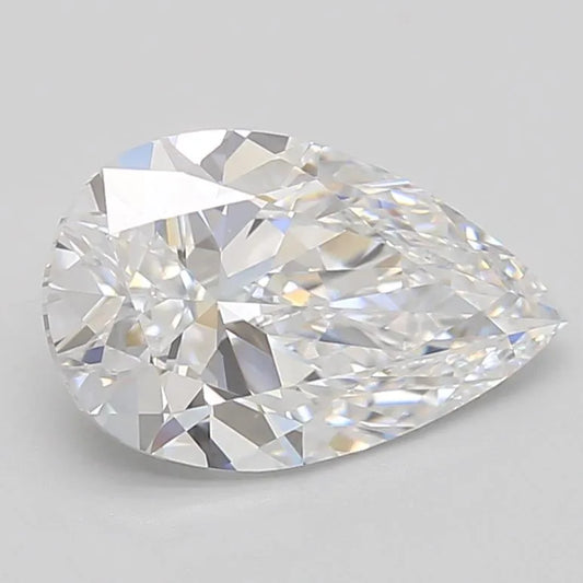 2.00ct Pear Lab Grown Diamond (Colour D, Clarity IF, GIA Certified)