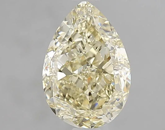 2.01ct Pear Natural Diamond (Colour Fancy Light Yellow, Clarity VS1, GIA Certified)