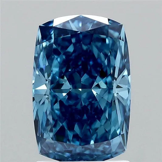 2.02ct Cushion modified Lab Grown Diamond (Colour Fancy Vivid Blue, Clarity VVS1, IGI Certified)