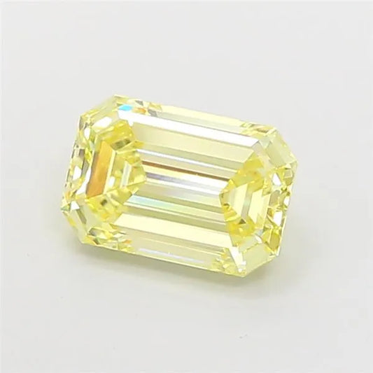 2.02ct Emerald Lab Grown Diamond (Colour Fancy Yellow, Clarity VVS2, IGI Certified)