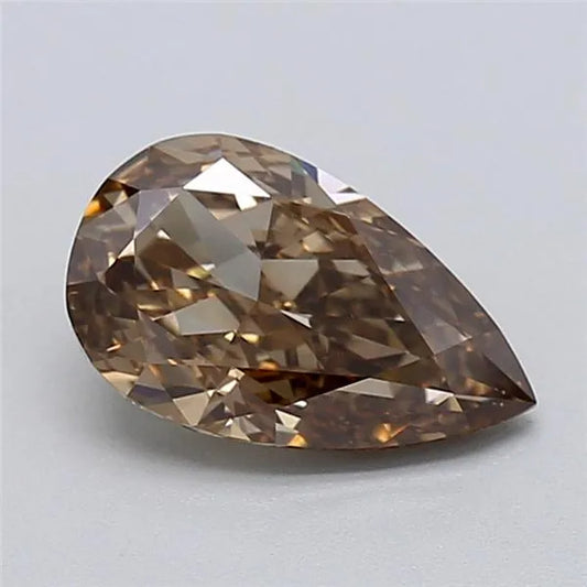 2.02ct Pear Lab Grown Diamond (Colour Fancy Brown, Clarity VVS2, IGI Certified)
