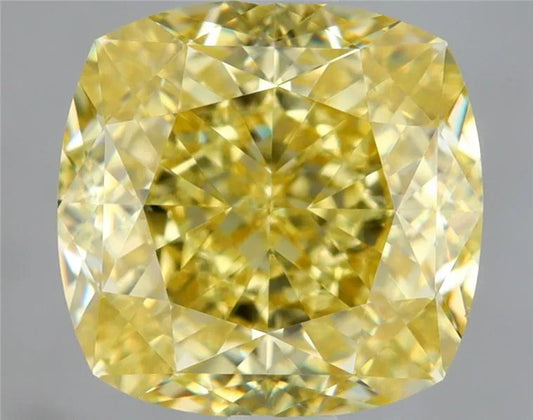 2.04ct Cushion brilliant Natural Diamond (Colour Fancy Yellow, Clarity VS2, GIA Certified)