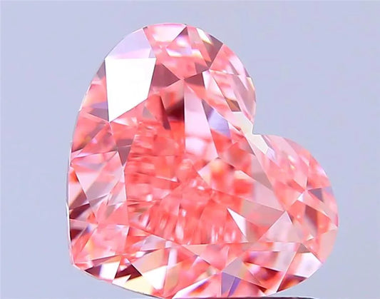 2.04ct Heart Lab Grown Diamond (Colour Fancy Vivid Pink, Clarity VS1, IGI Certified)