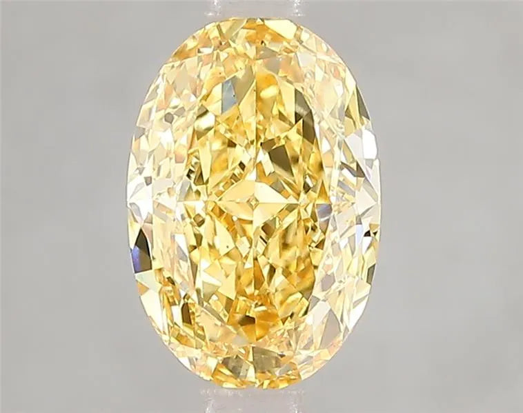 2.08ct Oval Lab Grown Diamond (Colour Fancy Vivid Yellow, Clarity VS1, IGI Certified)