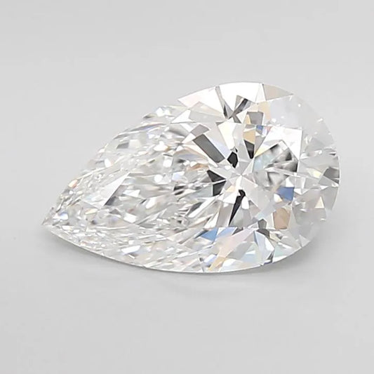 2.19ct Pear Lab Grown Diamond (Colour D, Clarity IF, Cut EX, IGI Certified)