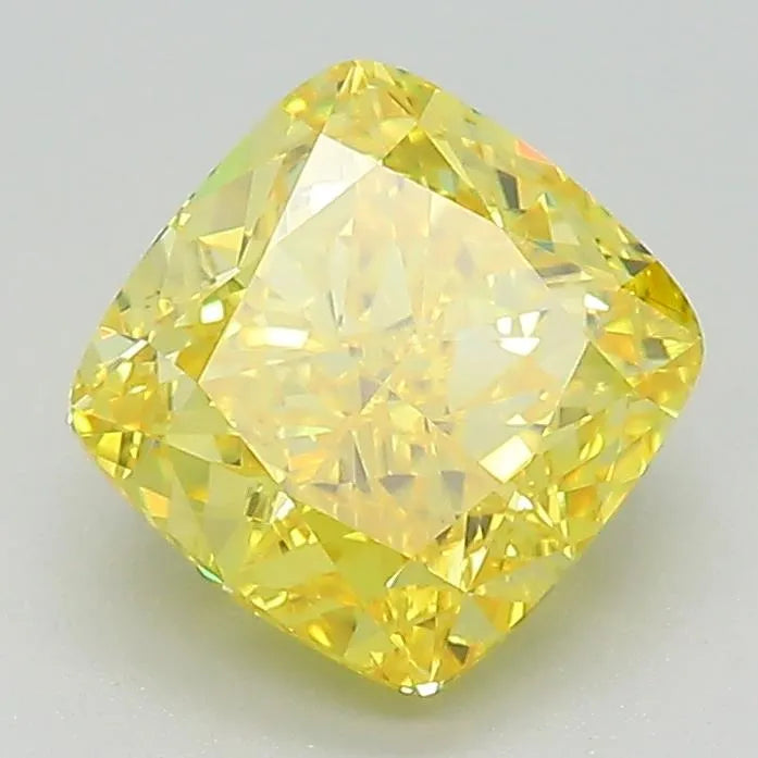 2.23ct Cushion modified Lab Grown Diamond (Colour Fancy Vivid Yellow, Clarity VS1, Cut VG, IGI Certified)