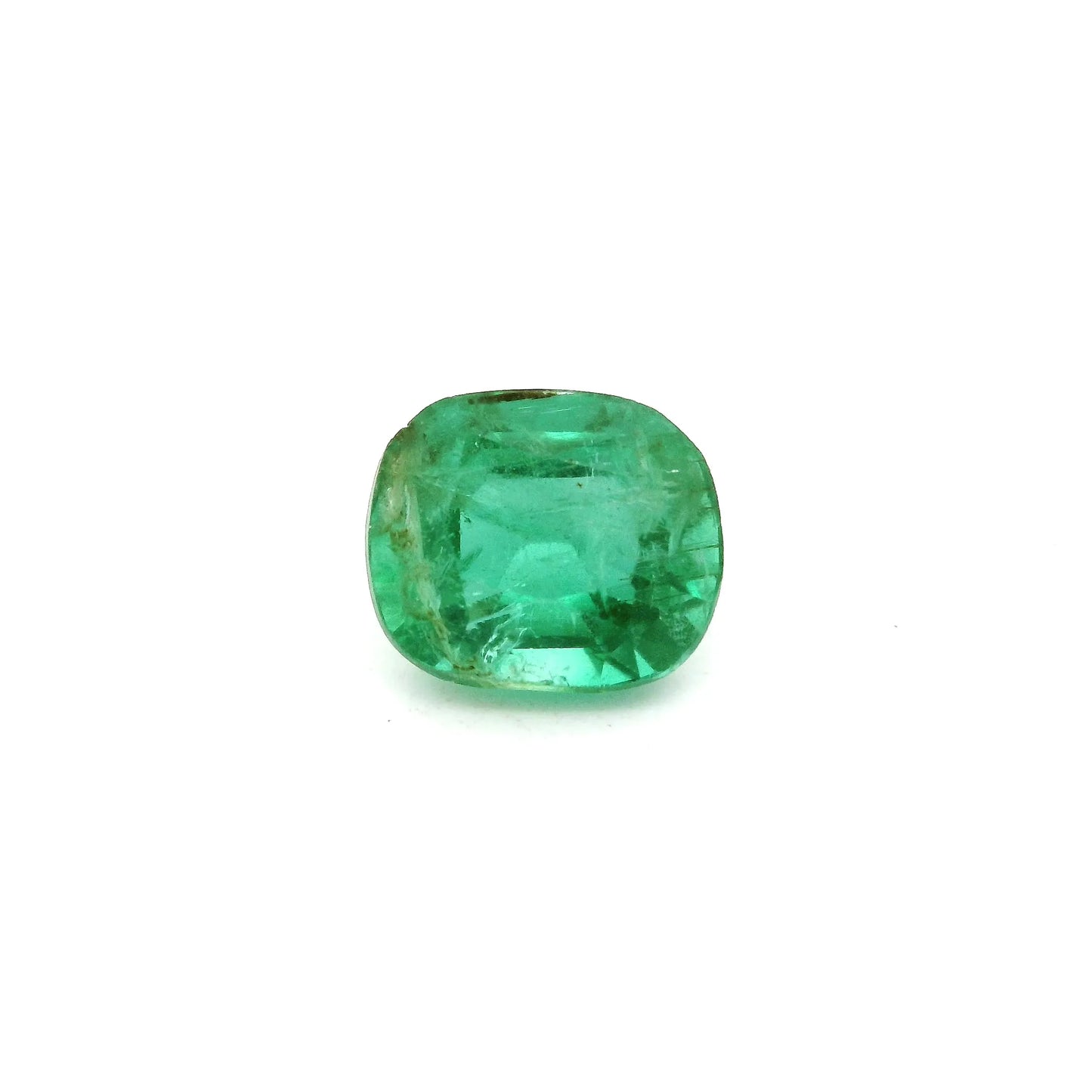 2.34ct Cushion Natural Emerald (Colour Green, Clarity Slightly Included, Cut Faceted)