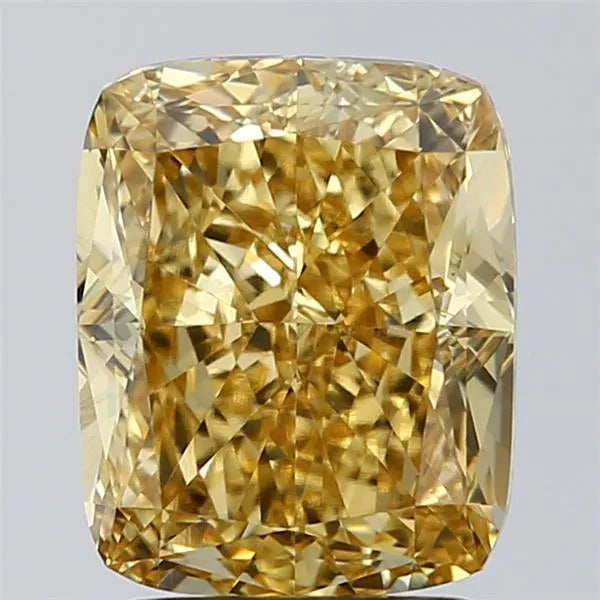 2.50ct Cushion modified Lab Grown Diamond (Colour Fancy Vivid Yellow, Clarity VS1, IGI Certified)