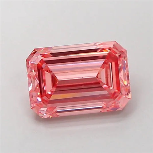 2.64ct Emerald Lab Grown Diamond (Colour Fancy Vivid Pink, Clarity VVS2, IGI Certified)