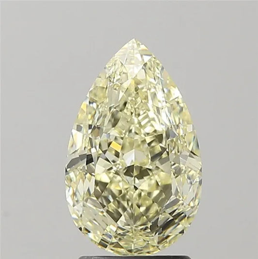 2.66ct Pear Natural Diamond (Colour Fancy Light Yellow, Clarity VVS1, GIA Certified)