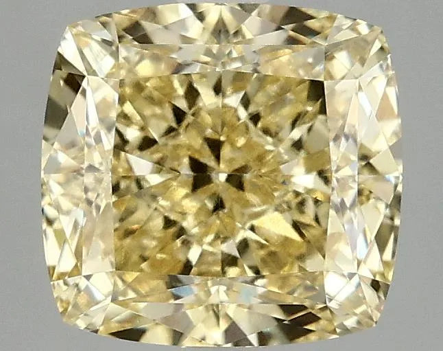 2.86ct Cushion modified Lab Grown Diamond (Colour Fancy Vivid Yellow, Clarity VVS2, IGI Certified)