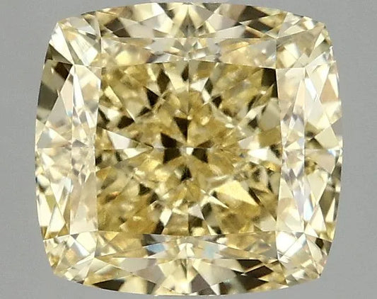 2.86ct Cushion modified Lab Grown Diamond (Colour Fancy Vivid Yellow, Clarity VVS2, IGI Certified)